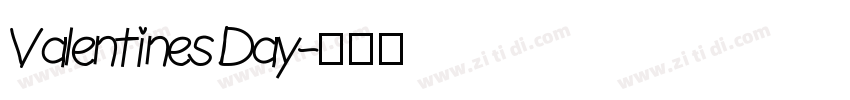 Valentines Day字体转换